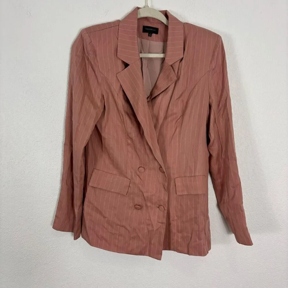 Majorelle Revolve Dusty Pink Striped Blazer Jacket women’s Medium